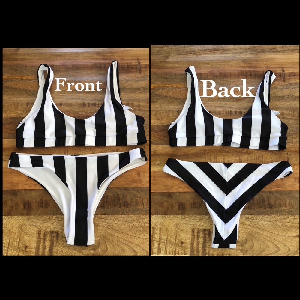 Re-Stock Coming! Striped Bikini Swimsuit - Picture 2 of 3